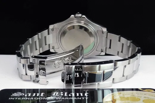 ROLEX Rehaut Midsize Platinum & Stainless Yachmaster Model 168622