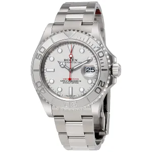 Rolex Yacht-Master 40 Platinum Dial Stainless Steel Oyster Bracelet Automatic Men's Watch 116622PLSO