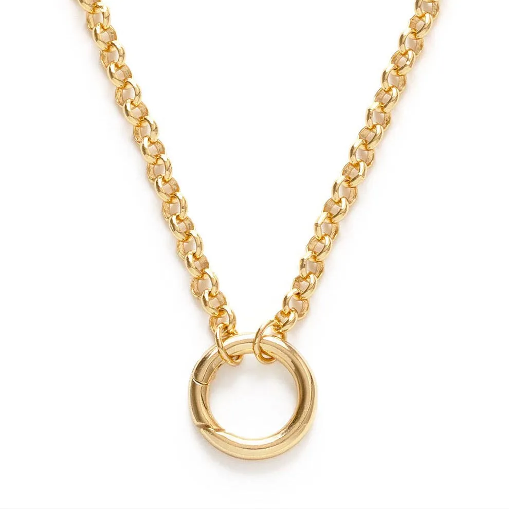 Rolo Chain with Charm Holder Necklace