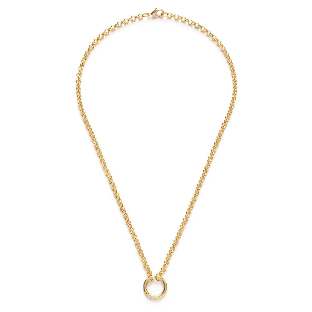 Rolo Chain with Charm Holder Necklace