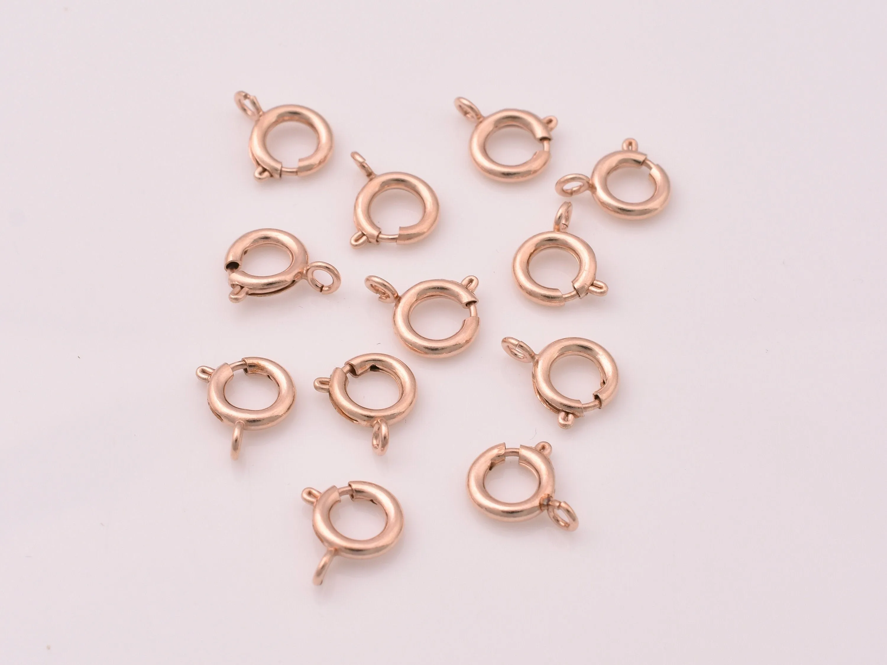 Rose Gold Plated Spring Round Lobster Clasp - 9mm