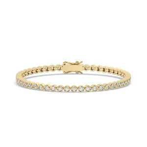 Round Bezel Diamond Tennis Bracelet