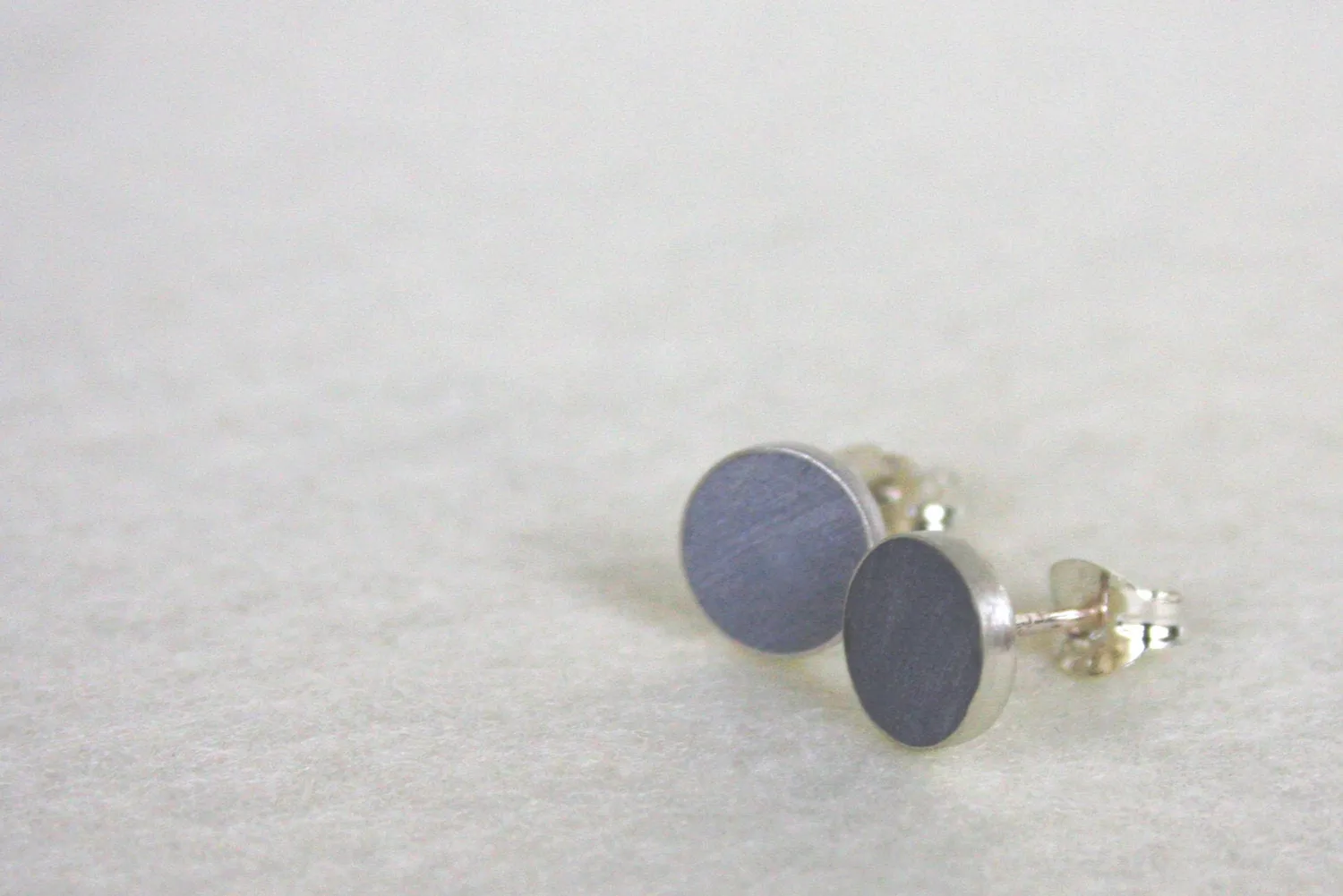 Round Concrete Stud Earrings