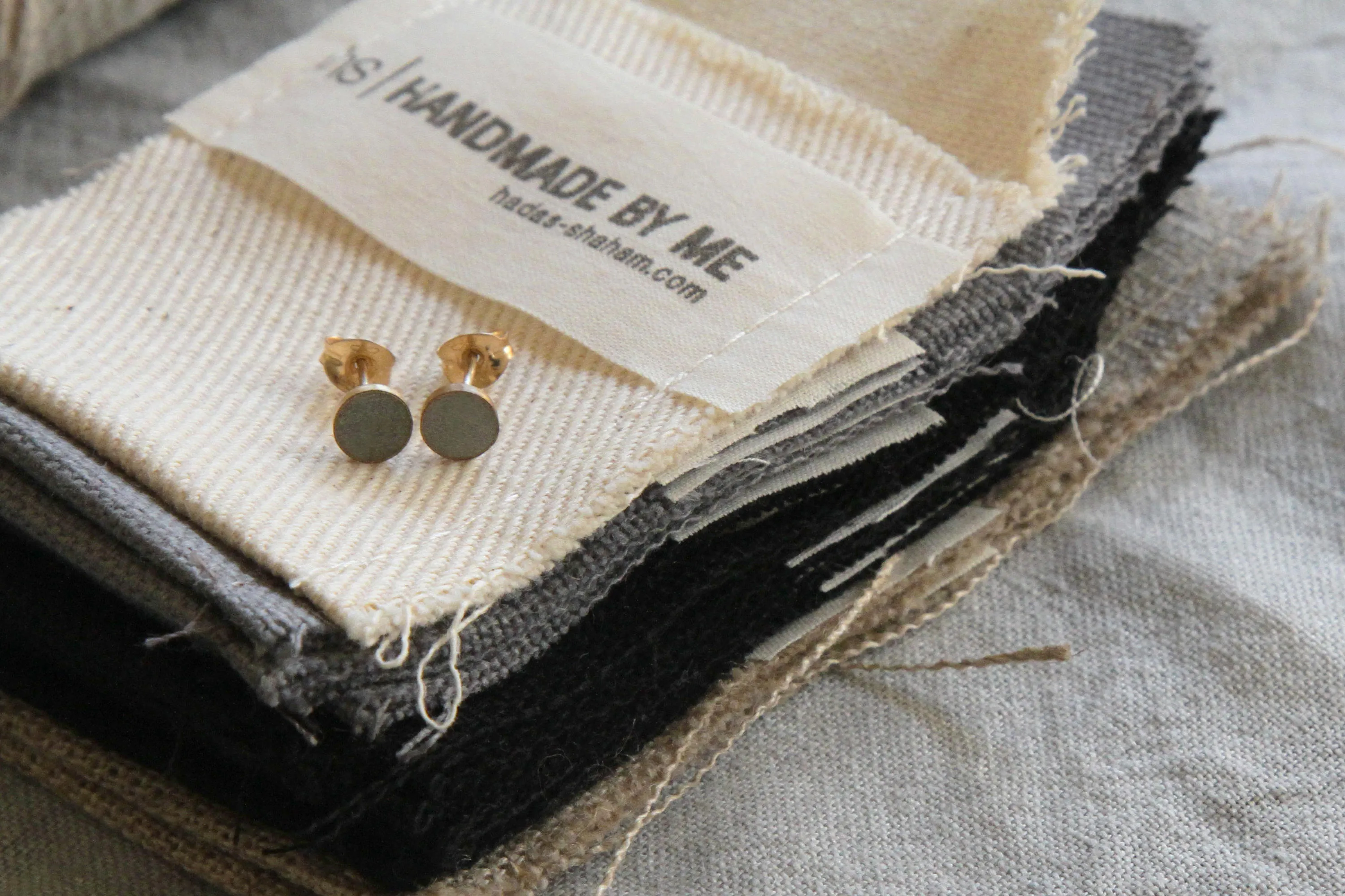 Round Concrete Stud Earrings