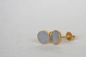 Round Concrete Stud Earrings