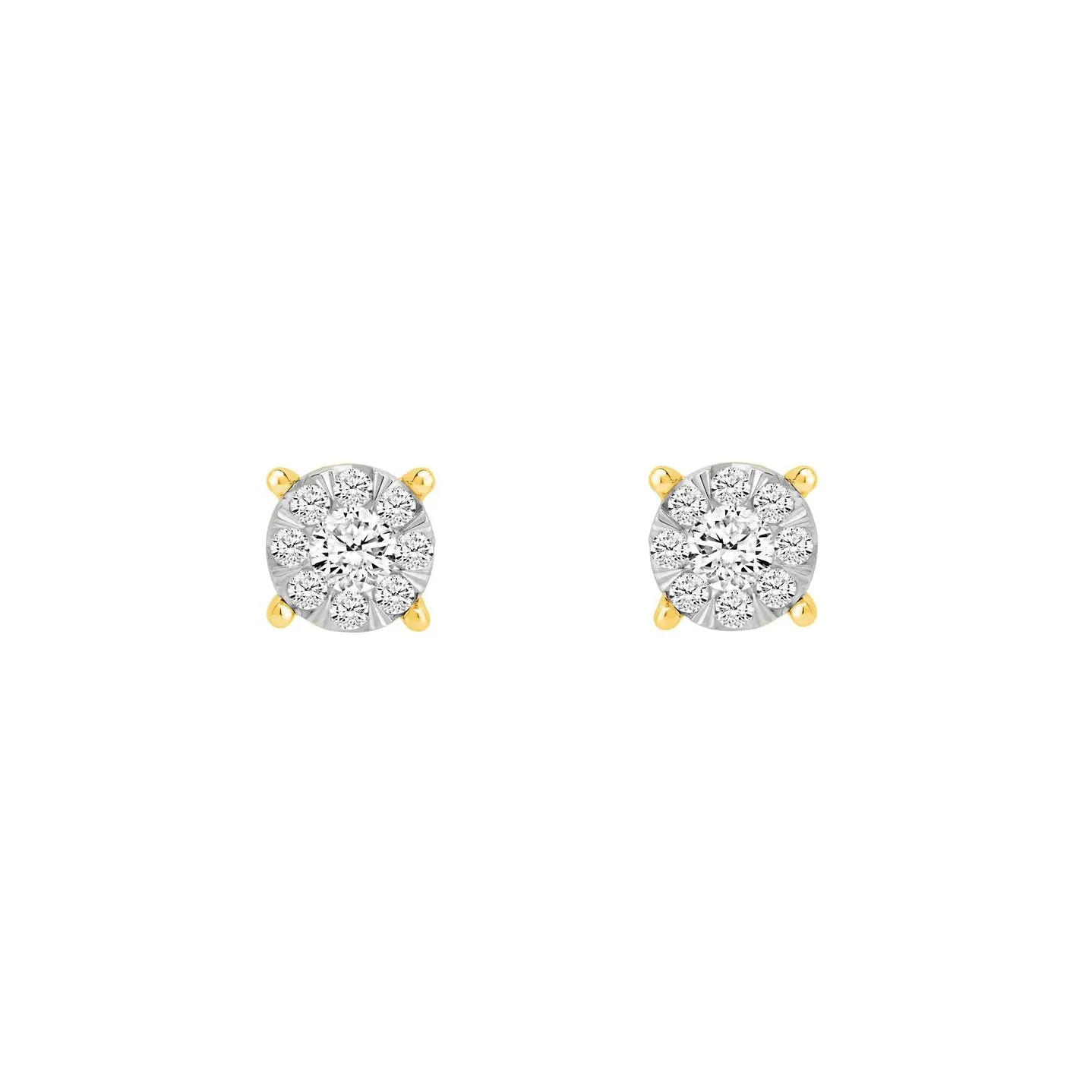 Round Diamond Stud Earrings (14K)