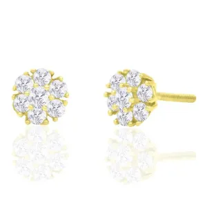 Round Diamond Stud Earrings (14K)