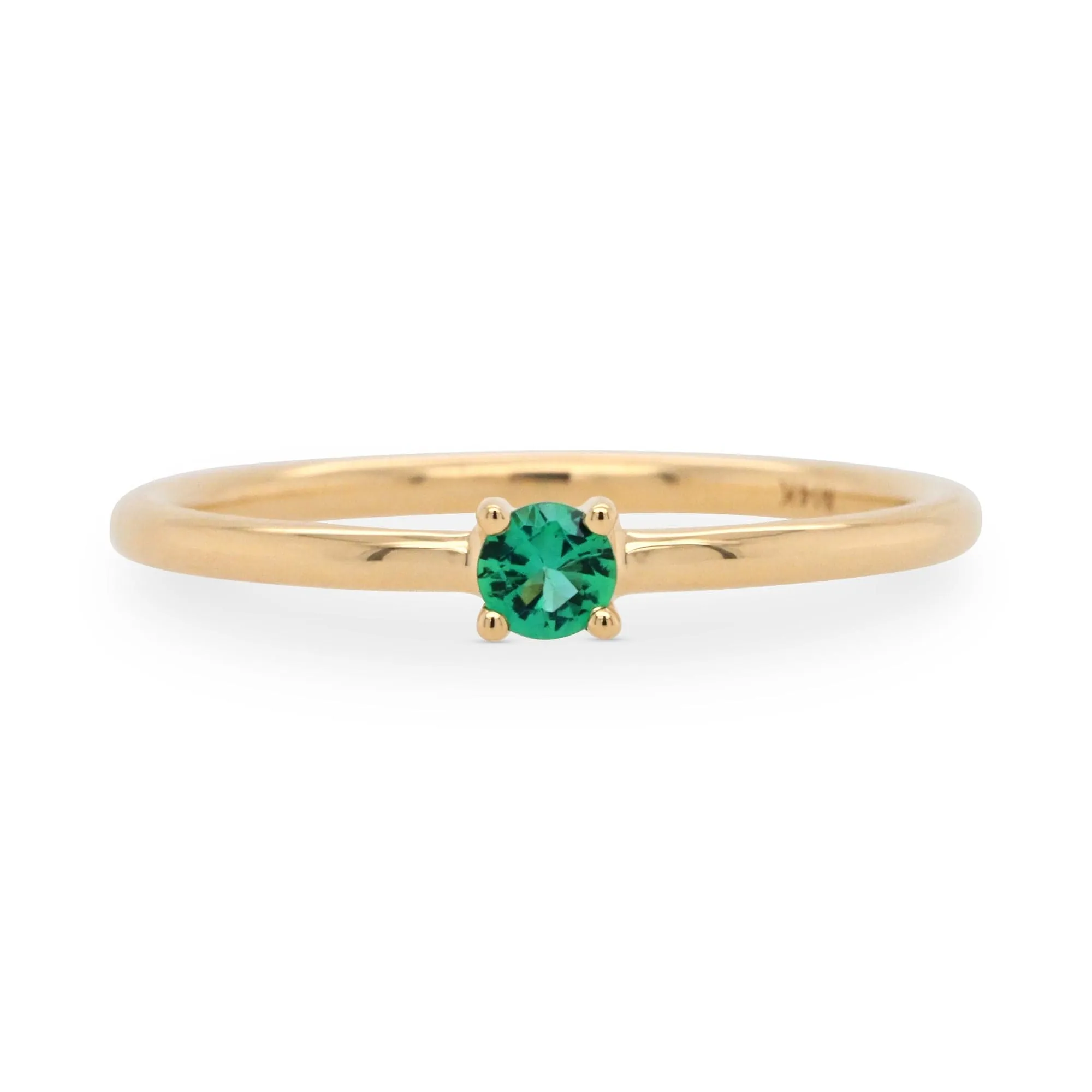 Round Emerald Stacking Ring