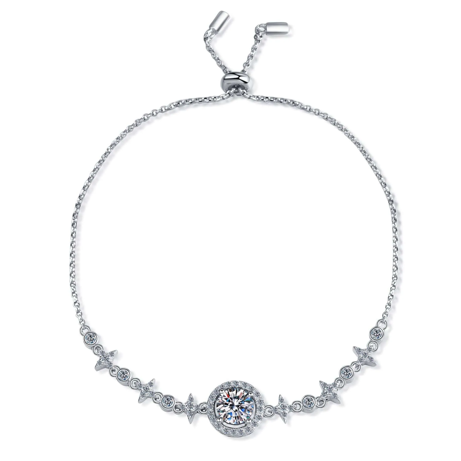 Round Pack Moissanite Bracelet Bracelet Women