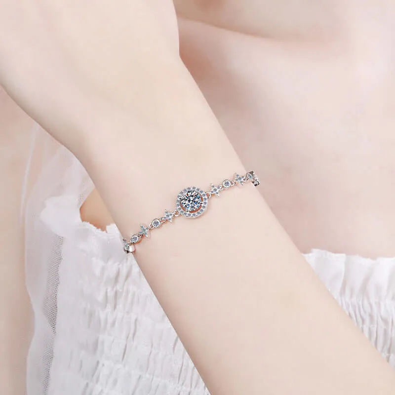 Round Pack Moissanite Bracelet Bracelet Women