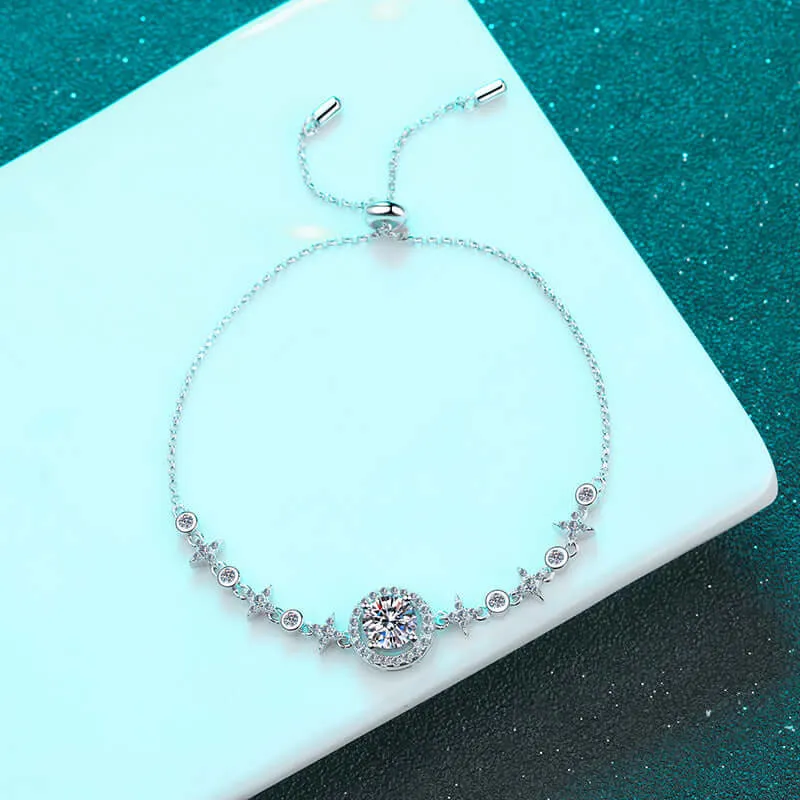 Round Pack Moissanite Bracelet Bracelet Women