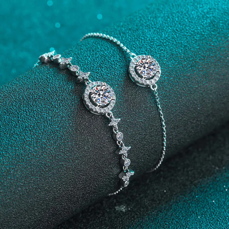 Round Pack Moissanite Bracelet Bracelet Women