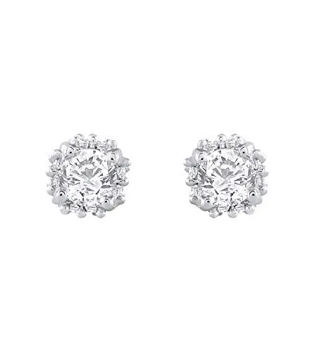 Royal 1/2 Carat Diamond Stud Earrings in 14K White Gold