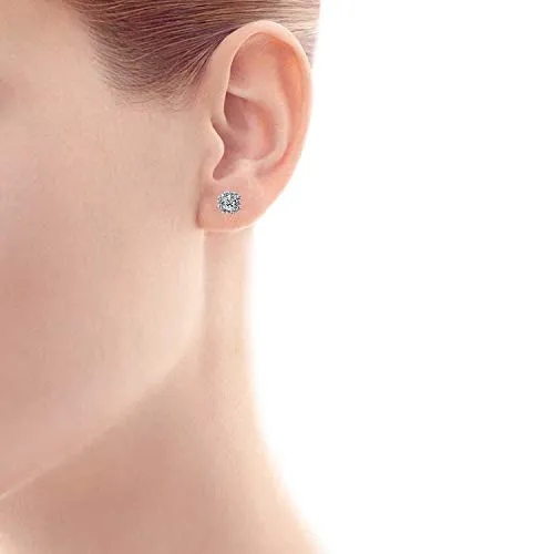 Royal 1/2 Carat Diamond Stud Earrings in 14K White Gold