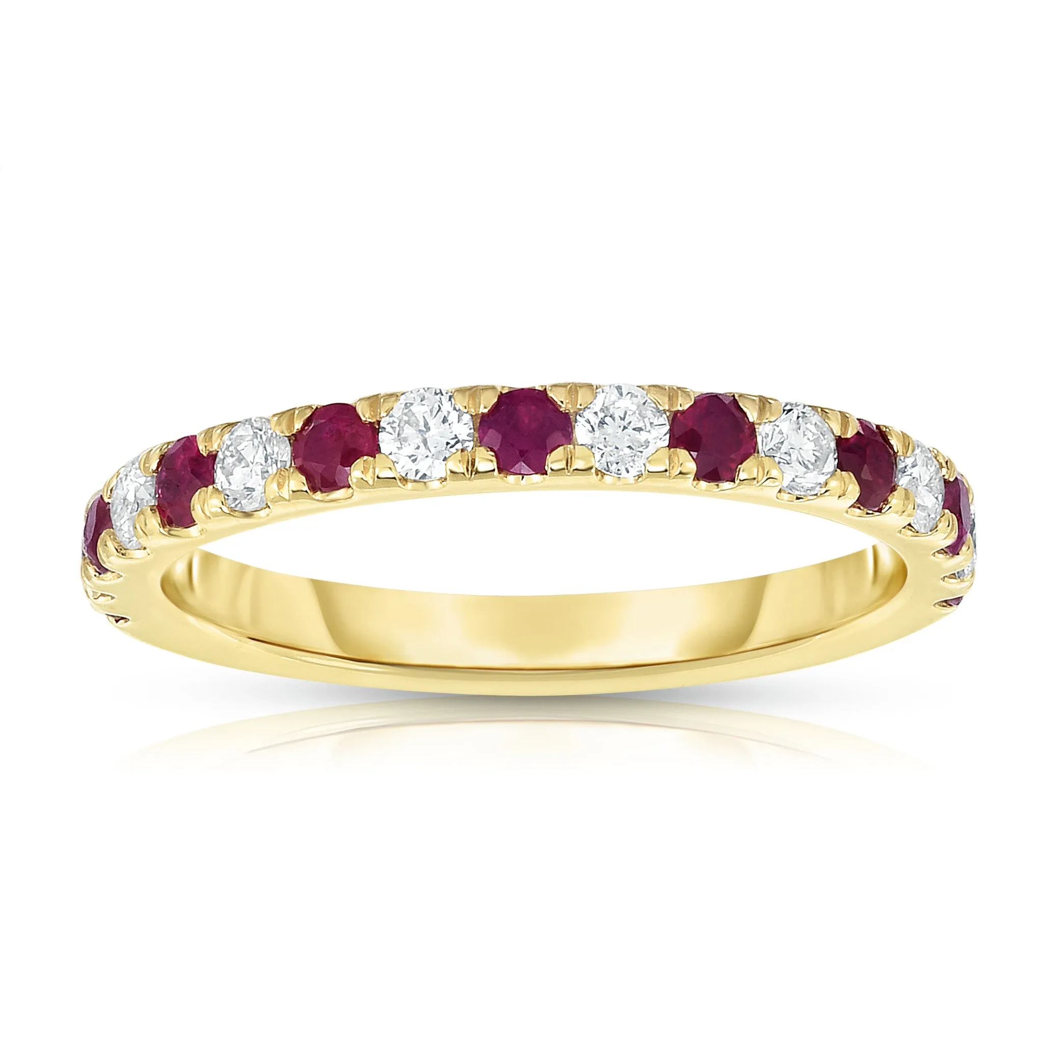 Ruby & 0.30Ct Diamond Ring in 14K Yellow Gold