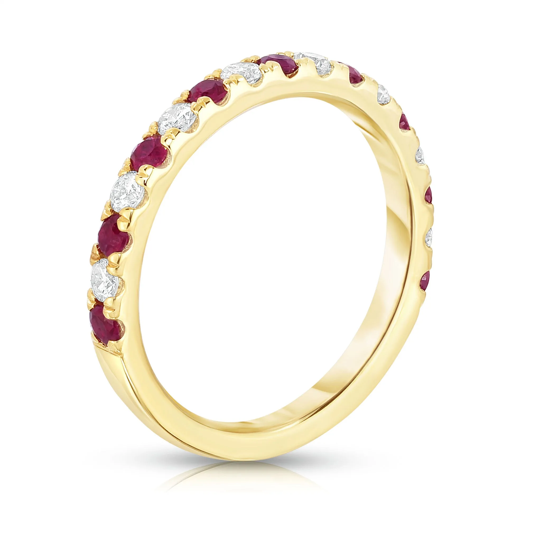 Ruby & 0.30Ct Diamond Ring in 14K Yellow Gold