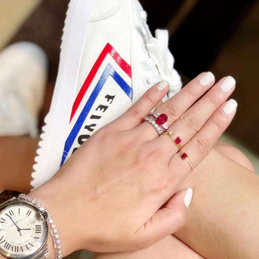 Ruby & Diamond Toi Et Moi Ring