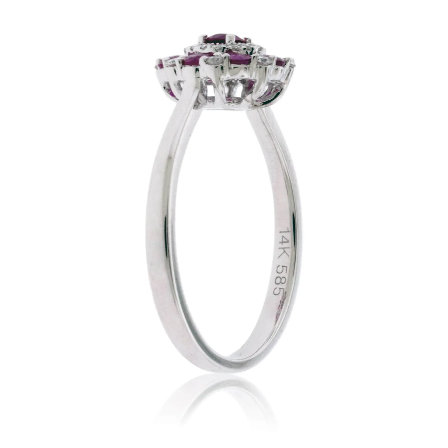 Ruby and Diamond Alternating Cluster Ring