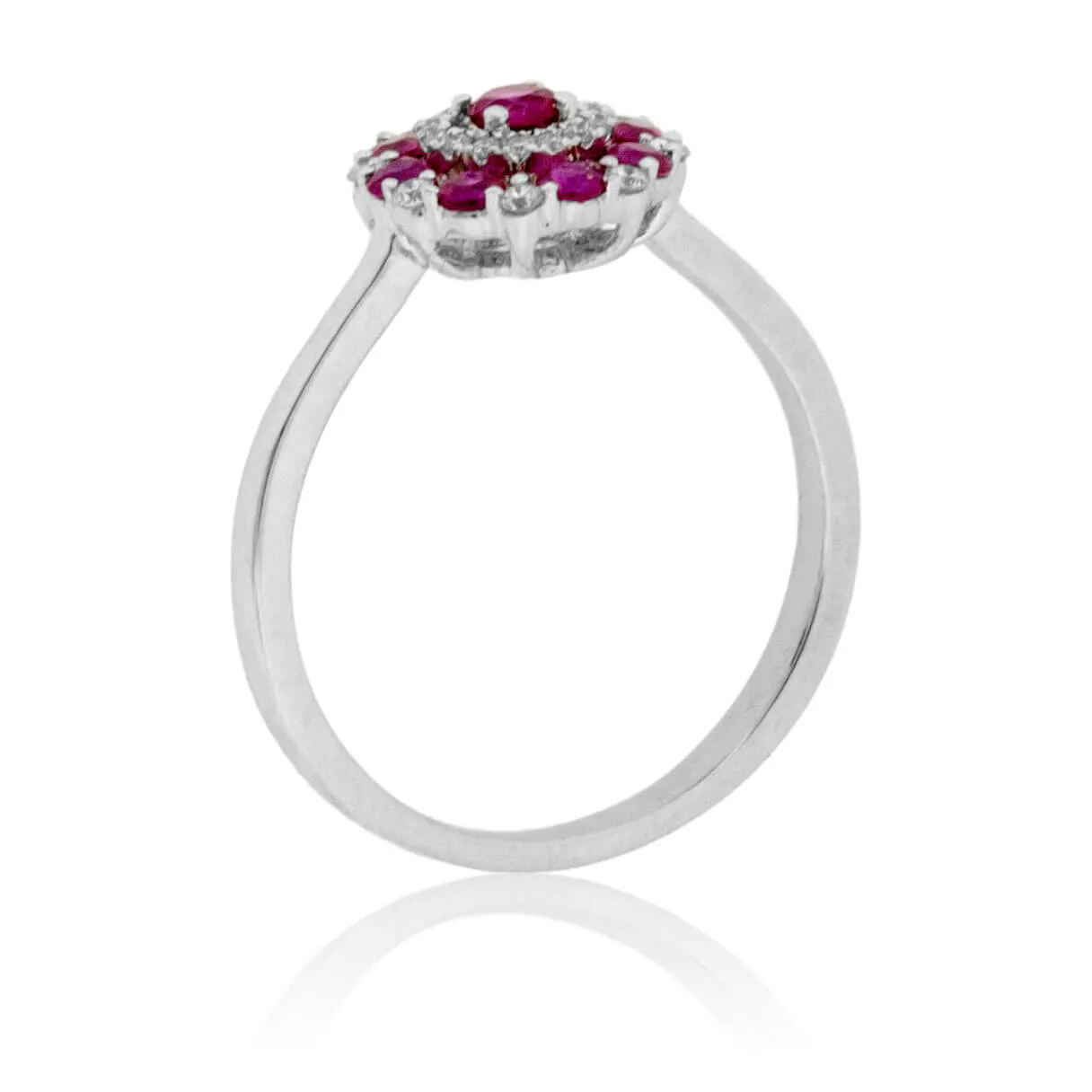 Ruby and Diamond Alternating Cluster Ring