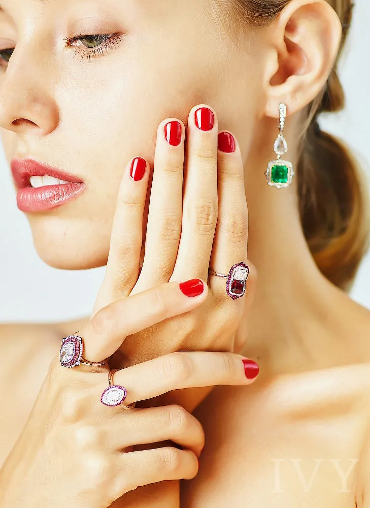 Ruby and Diamond Gemini Ring