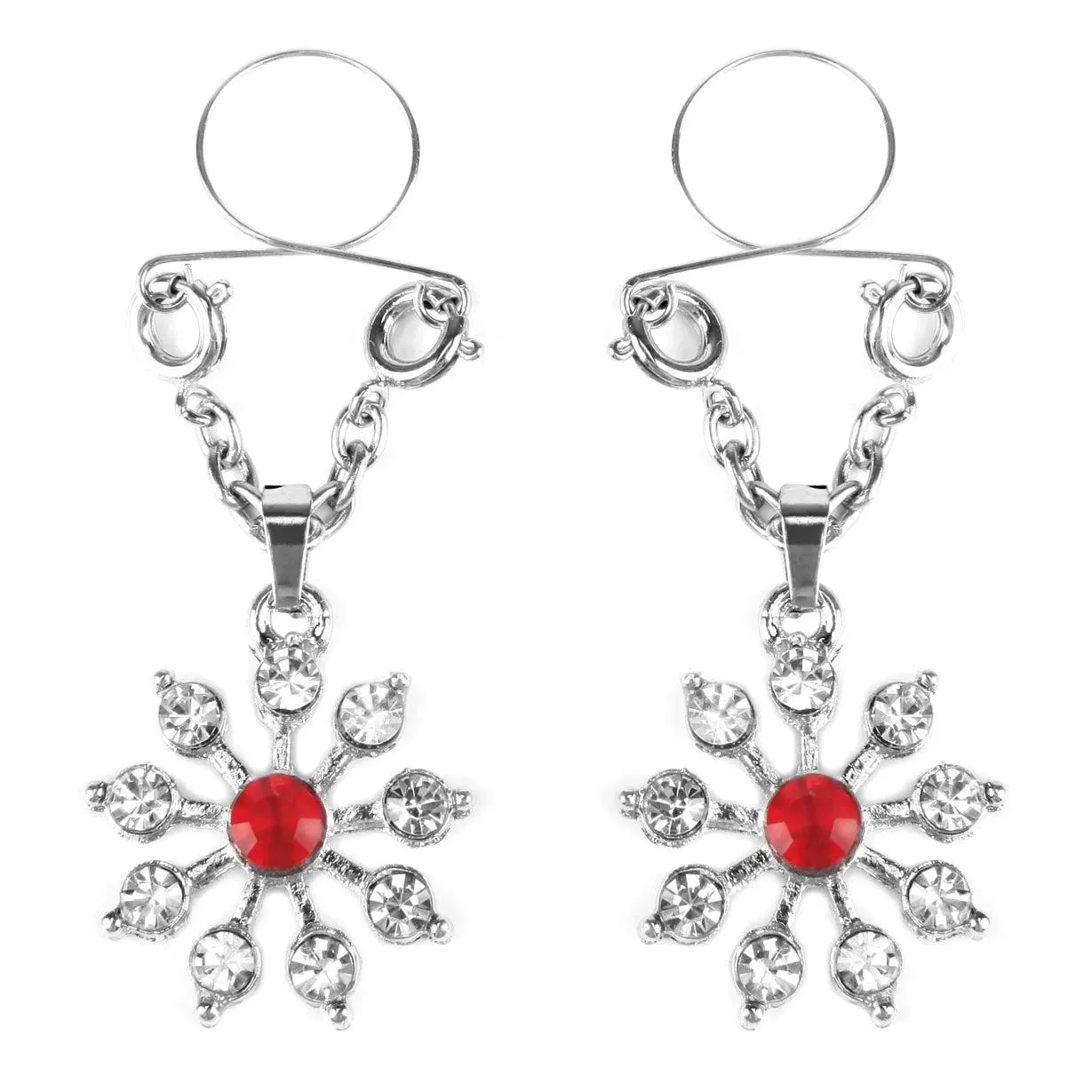Ruby and Diamond Star Nipple Jewellery