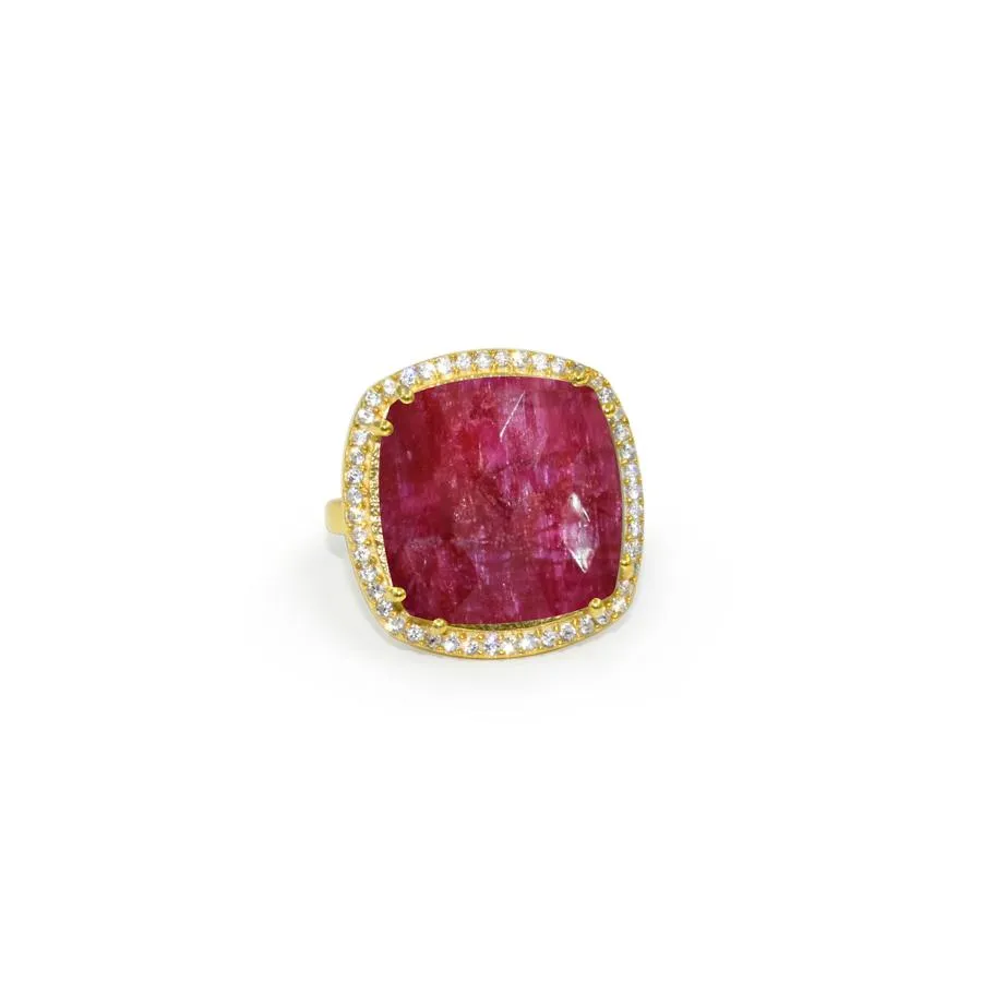 Ruby Jade Square Ring