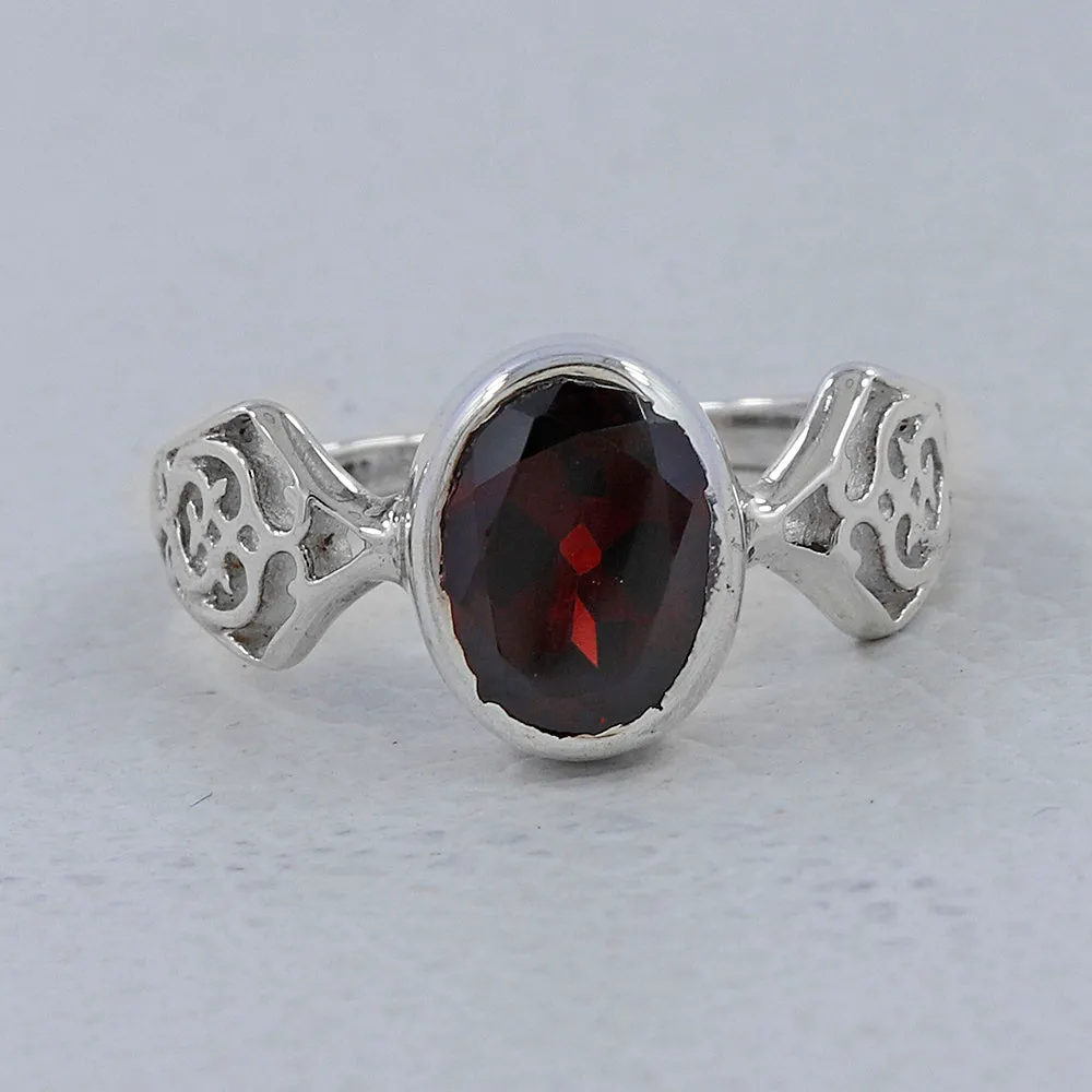 Ruby Silver Ring