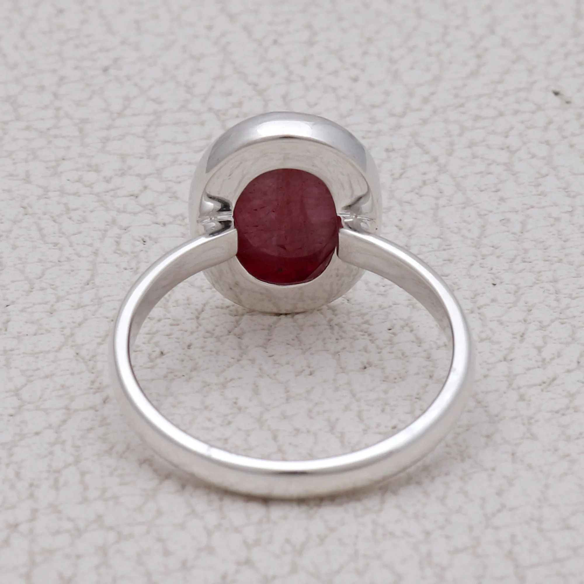 Ruby Silver Rings