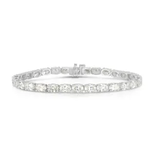 Sabel Collection White Gold Oval Diamond Tennis Bracelet