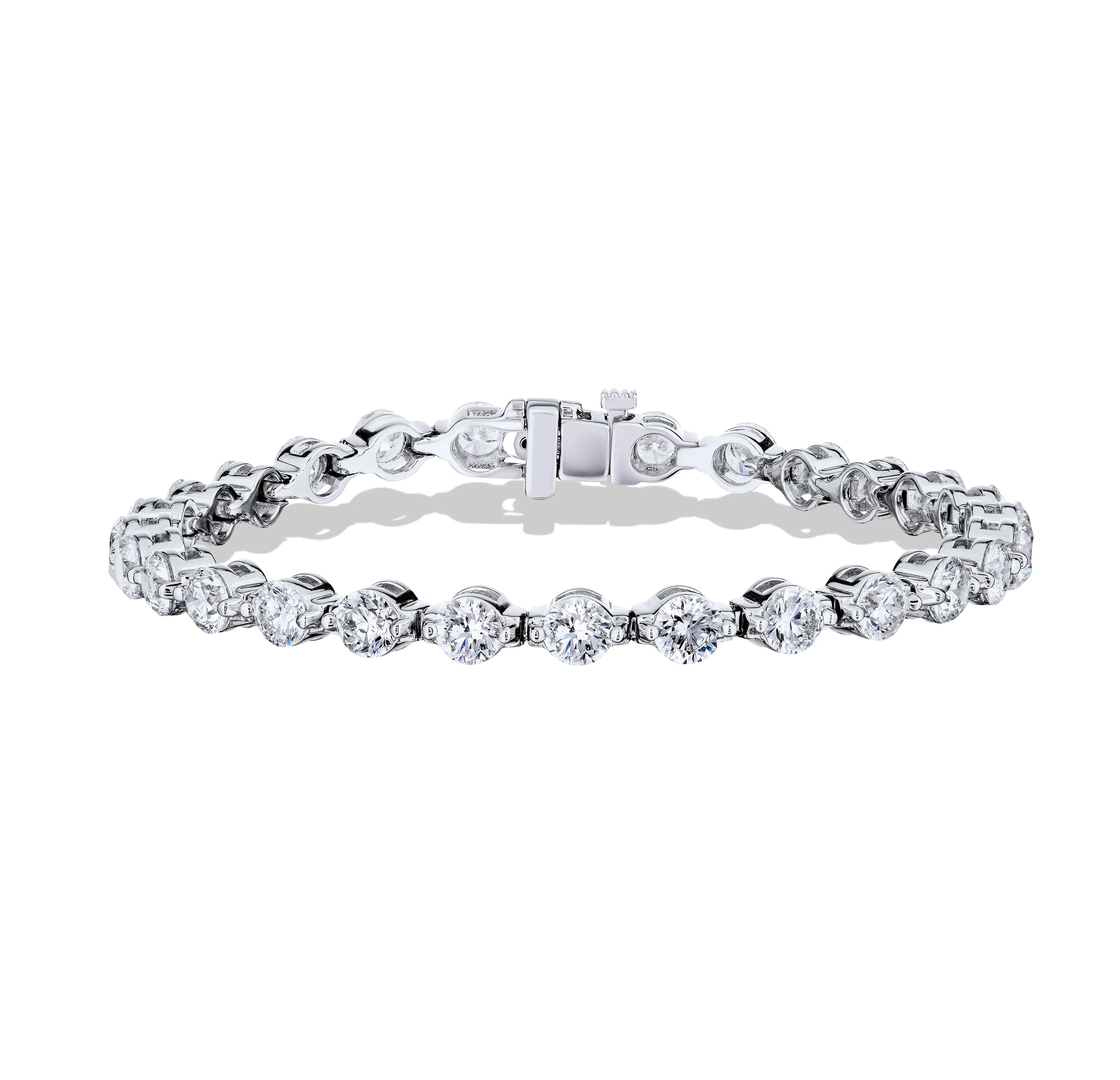 Sabel Collection White Gold Single Prong Diamond Tennis Bracelet