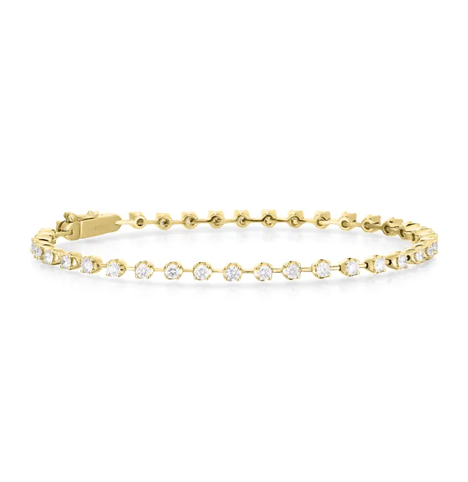 Sabel Collection Yellow Gold Petite Bar Tennis Bracelet