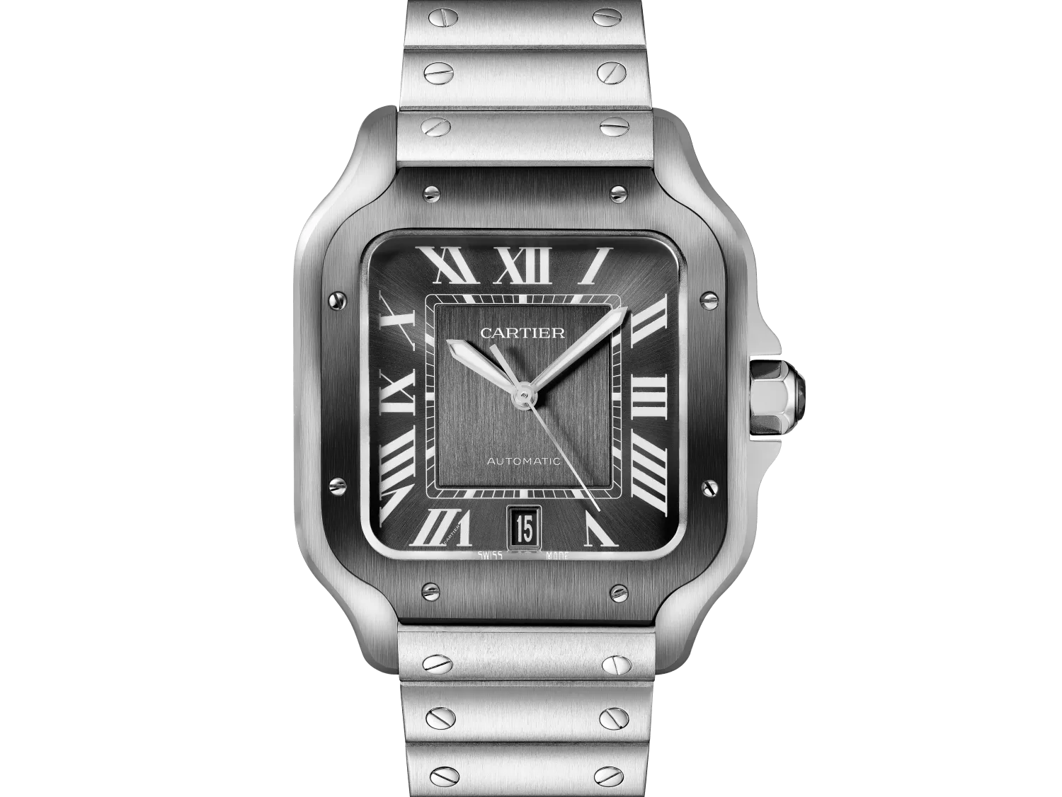 Santos De Cartier Watch with Gray Dial