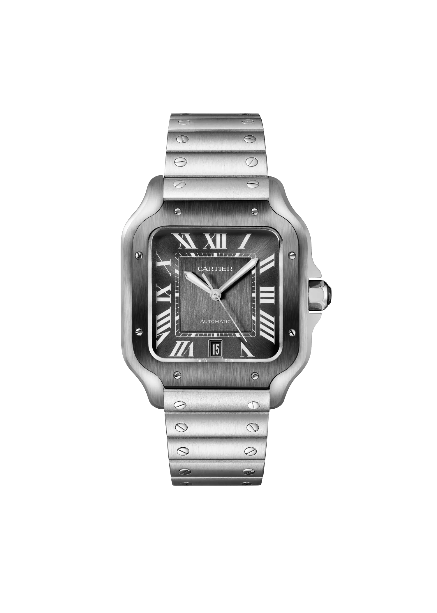 Santos De Cartier Watch with Gray Dial