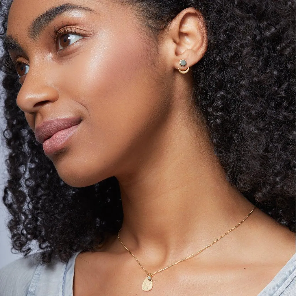 Scout Curated Wears Stone Moon Phase Ear Jacket - Amazonite