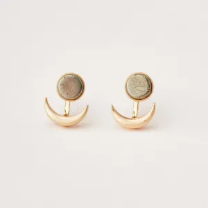 Scout Curated Wears Stone Moon Phase Ear Jacket - Pyrite