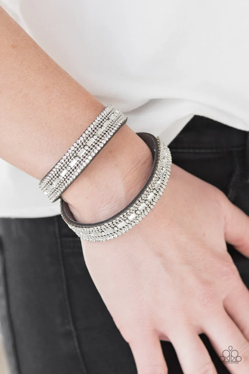 Shimmer and Sass Silver Paparazzi Bracelet