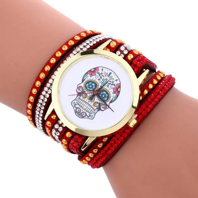 Showy Skull Bracelet Watch