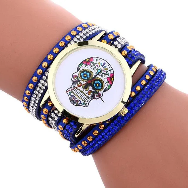 Showy Skull Bracelet Watch