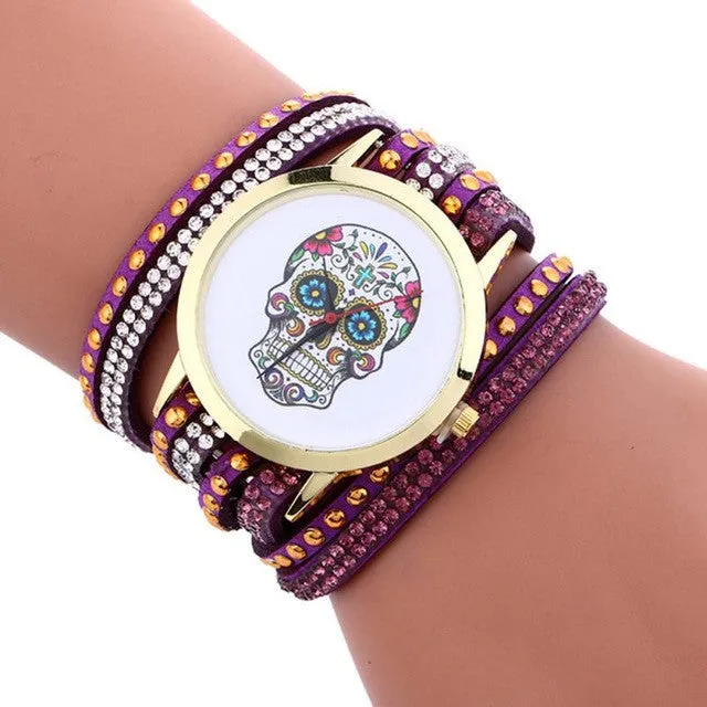 Showy Skull Bracelet Watch