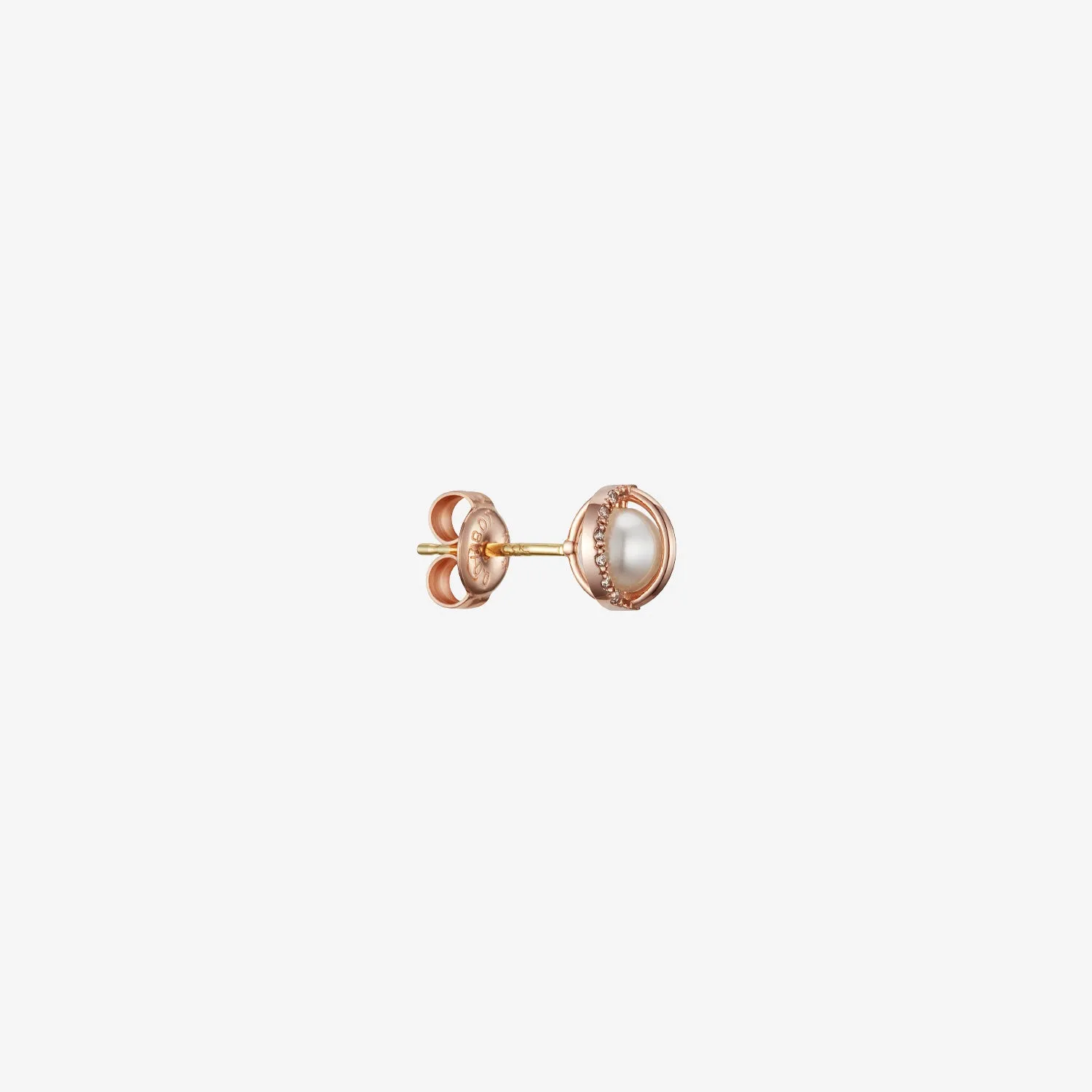 Signature. D Gold Pearl One-sided Earring JDRERTF524S