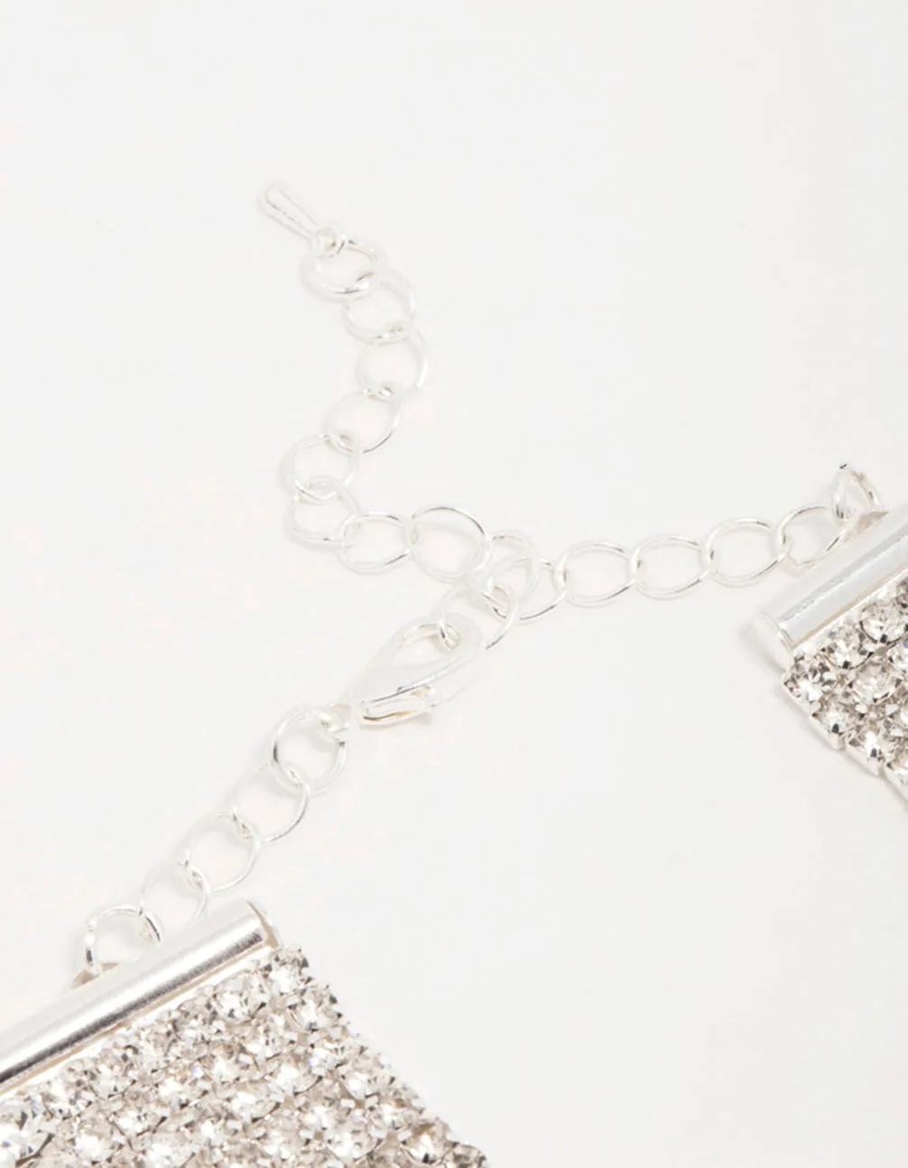 Silver Diamante Thick Tennis Bracelet