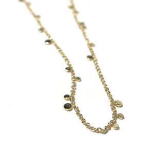 Silver Girl 14K Gold Tiny Dot Necklace