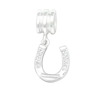 Silver Horseshoe Charm Bead