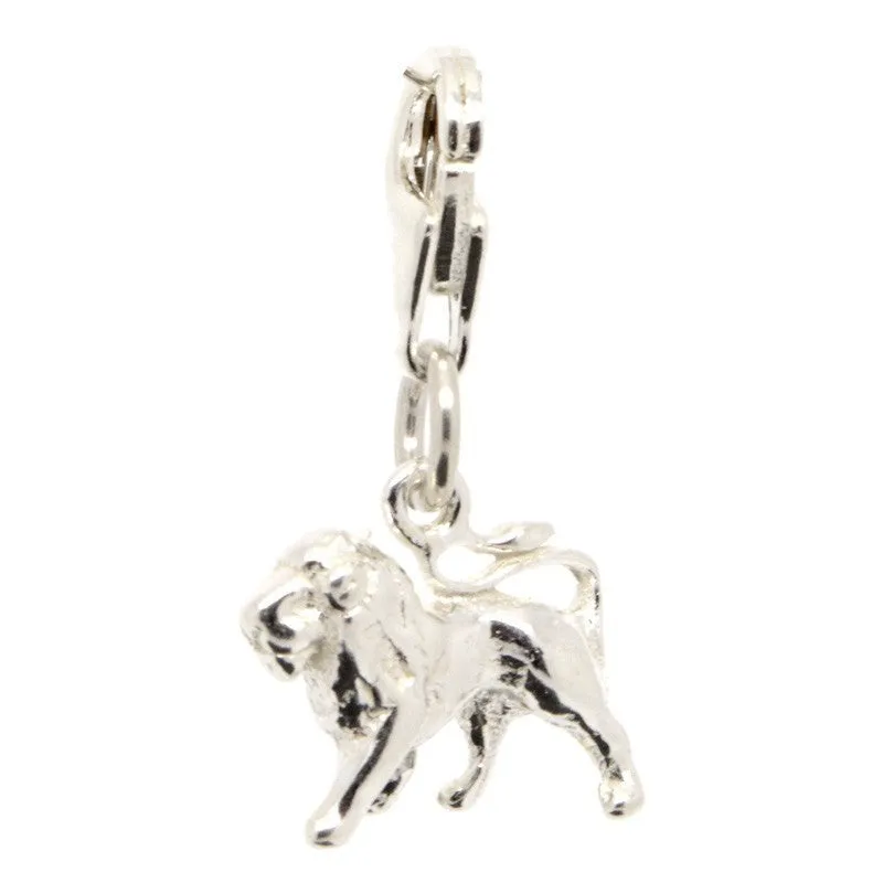 Silver Leo Lion Charm