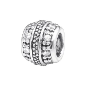 Silver Round Charm Bead