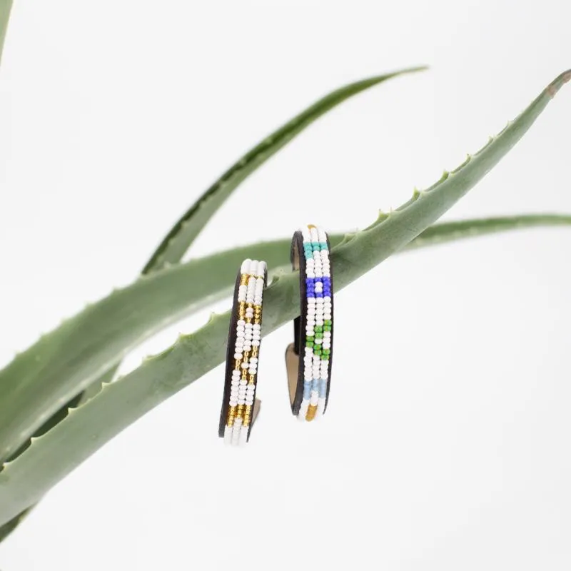 Skinny LOVE Bracelet - White/Blue Multi