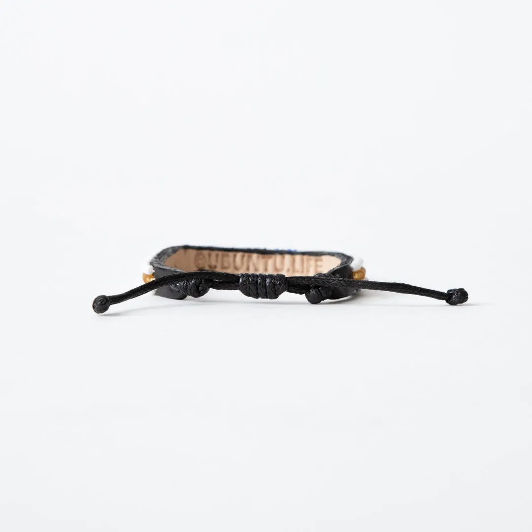 Skinny LOVE Bracelet - White/Blue Multi