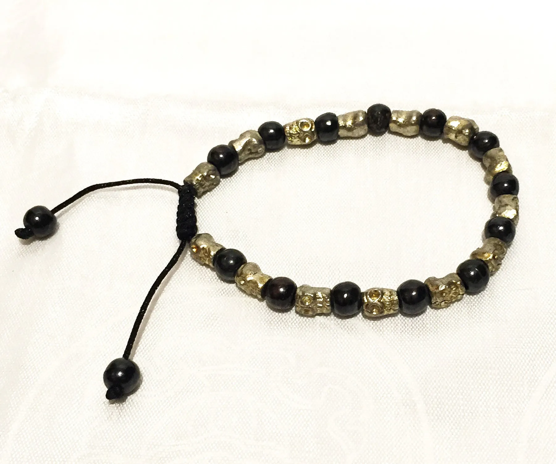 SKULL BRACELET BRONZE METAL