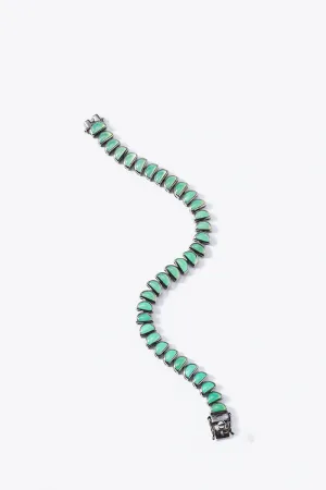 Small Worm Tennis Bracelet - Chrysoprase