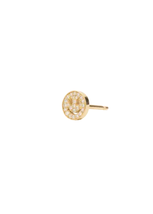 smile 18k diamond earring